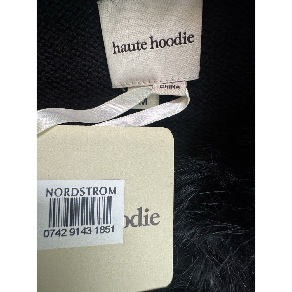 Haute Hippie Haute Hoodie Rabbit Fur Vest Size: Medium NWT $595 - Picture 5 of 8